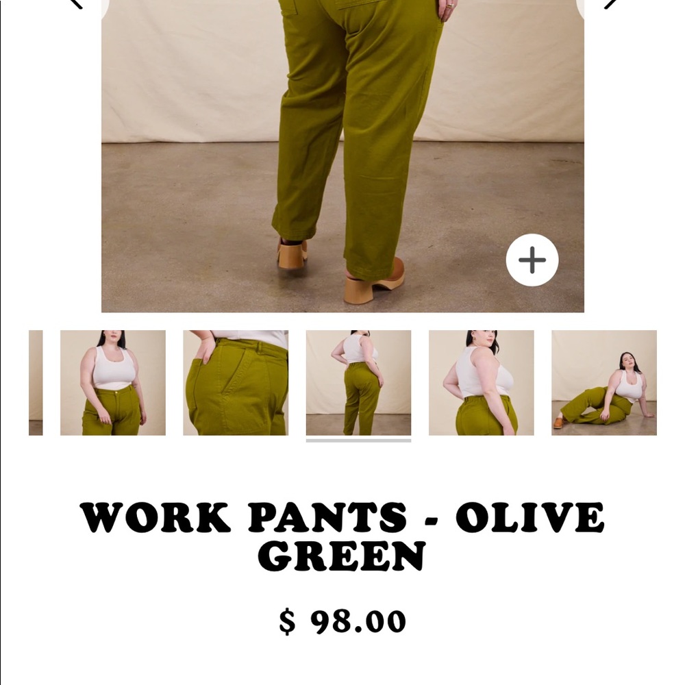 Big Bud Press Work Pants in Olive Green - Small. Sold Out.